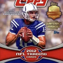 New 🔥 NFL Topps 2012 Football Trading Card BLASTER Box [10 Packs + Commemorative Patch Card] 😀