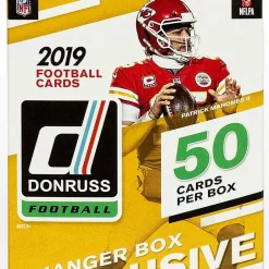Hot Sale ❤️ NFL Panini 2019 Donruss Football Trading Card HANGER Box [50 Cards, 1 Memorabilia Card] 🧨