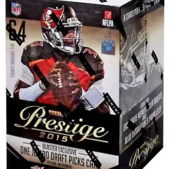 Best Sale 🎁 NFL Panini 2015 Prestige Football Trading Card BLASTER Box [8 Packs + 1 Jumbo Draft Picks Card] ⭐