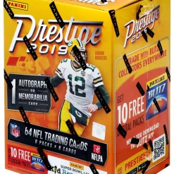 Buy 🛒 NFL Panini 2019 Prestige Football Trading Card BLASTER Box [8 Packs, 1 Autograph OR Memorabilia Card] 🔥