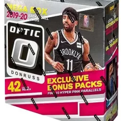 Best Sale 🥰 NBA Panini 2019-20 Donruss Optic 🏀 Basketball Trading Card MEGA Box [8 Packs, 10 Hyper Pink Parallels] 🔔