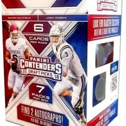 Best reviews of ⌛ NFL Panini 2018 Contenders Draft Picks Football Trading Card BLASTER Box [7 Packs, 2 Autographs] 🤩