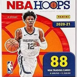 Hot Sale ✔️ NBA Panini 2020-21 Hoops 🏀 Basketball Trading Card BLASTER Box [11 Packs, 1 Autograph OR Memorabilia Card] ⭐