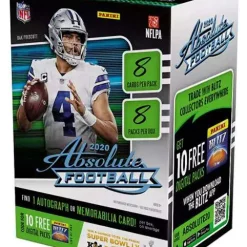 Flash Sale ✔️ NFL Panini 2020 Absolute Football Trading Card BLASTER Box [8 Packs, 1 Autograph OR Memorabilia Card] 🥰