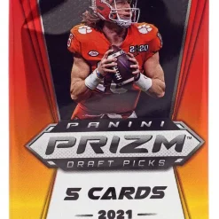 Cheap ✔️ Collegiate Panini 2021 Prizm Draft Football Trading Card RETAIL Pack [5 Cards] 💯