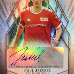 Promo 🎁 Topps 2021-22 Tier One - Bundesliga Paul Jaeckel 3/75 Trading Card YGA-PJ [Rookie Young Gold Auto ] 🛒