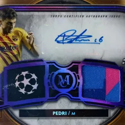 Outlet ⌛ UEFA Topps 2021/2022 Museum Collection Soccer Pedri 51/99 Single Sports Card MAR-P [Patch Autograph] 🛒