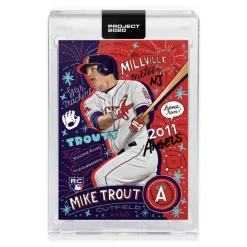 Cheap 🧨 MLB Topps Project 2020 ⚾ Baseball 2011 Mike Trout Trading Card [#142, by Sophia Chang] 🌟