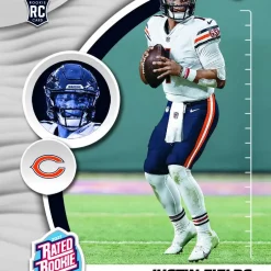 Cheapest ✨ NFL Chicago Bears 2021 Instant Rated Rookie Showcase Football Justin Fields Trading Card RS8 [1 of 4301] ⌛
