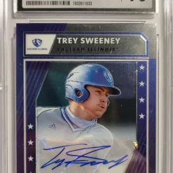 Best Pirce ⌛ MLB 2021 Panini Elite Extra Edition Trey Sweeney 17/99 Trading Card CTO-TS [College Tickets Optic Signatures] [CSG 10] ⭐