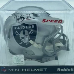 Cheap 🌟 NFL Oakland Raiders Tristar Hidden Treasures Tim Brown Autographed Mini Helmet 🧨
