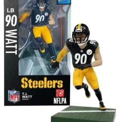 Flash Sale 🌟 NFL Pittsburgh Steelers Football T.J. Watt Action Figure [Black Jersey, Regular Version] 🌟