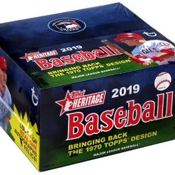 Outlet ✔️ MLB Topps 2019 Heritage ⚾ Baseball Trading Card RETAIL Box [24 Packs] ❤️