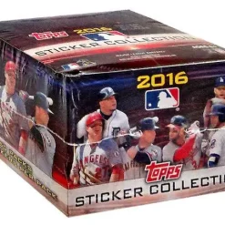 Cheapest 🧨 MLB Topps 2016 ⚾ Baseball Sticker Collection Box [50 Packs] 🔥