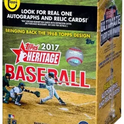 New 🔥 MLB Topps 2017 Heritage ⚾ Baseball Trading Card BLASTER Box [8 Packs] 💯
