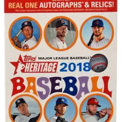 Brand new 🛒 MLB Topps 2018 Heritage ⚾ Baseball Trading Card HANGER Box [35 Cards] 🧨