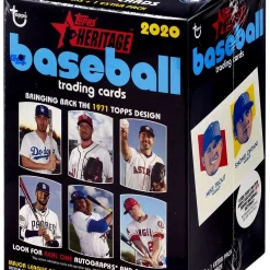 Best Pirce ⌛ MLB Topps 2020 Heritage ⚾ Baseball Trading Card BLASTER Box [7 Packs + 1 Bonus Pack] 🛒