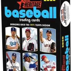 Cheapest 🧨 MLB Topps 2020 Heritage ⚾ Baseball Trading Card HANGER Box [35 Cards!] ⌛