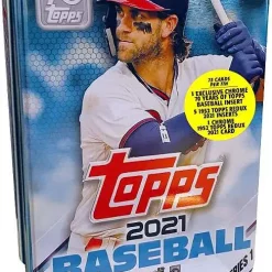 Hot Sale 👍 MLB Topps 2021 Series 1 ⚾ Baseball Bryce Harper Trading Card Tin Set [75 Cards] ⌛