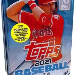 Discount 🎉 MLB Topps 2021 Series 1 ⚾ Baseball Mike Trout Trading Card Tin Set [75 Cards] ⭐