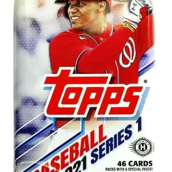 Budget 😍 MLB Topps 2021 Series 1 ⚾ Baseball Trading Card JUMBO HOBBY Pack [46 Cards] 🔥