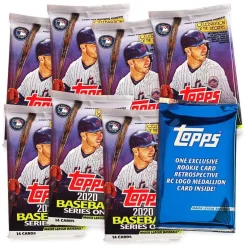 Outlet ⌛ MLB Topps 2020 Series 1 ⚾ Baseball Exclusive Trading Card BLASTER Box [7 Packs + One Rookie Card] ⌛ -Sports Cards Shop topps20series1mlbex inset2