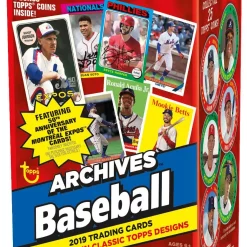 Best deal 🔥 MLB Topps 2019 Archives ⚾ Baseball Trading Card BLASTER Box [7 Packs + 2 Coins!] ✨