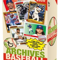 Outlet ❤️ MLB Topps 2020 Archives ⚾ Baseball Trading Card BLASTER Box [7 Packs + 1 Oversize Bonus Card] 🧨