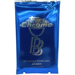Cheap 😀 MLB Topps 2021 Chrome Ben Baller ⚾ Baseball Trading Card HOBBY Pack [4 Cards] 😉
