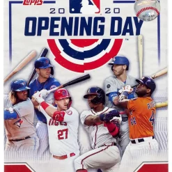 Best deal ❤️ MLB Topps 2020 Opening Day ⚾ Baseball Trading Card HANGER Box [40 Cards] 👏