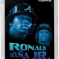 Hot Sale 😉 MLB Topps Project70 ⚾ Baseball 1954 Ronald Acuna Jr. Exclusive Trading Card [#4, By Snoop 🐶 Dogg] 👏