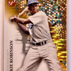 Cheapest 💯 MLB 2022 Topps Pristine Jackie Robinson Trading Card #175 [Gold Encased, 18/50] 🔥