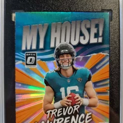 Best Pirce 🎁 NFL 2021 Donruss Optic Trevor Lawrence Trading Card MH-1 [My House!] [SGC 9] 🌟