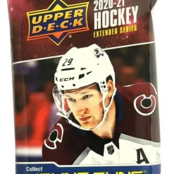 Brand new 👏 NHL Upper Deck 2020-21 Extended Series Hockey Trading Card VALUE Pack [26 Cards] 😉
