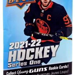 Top 10 ⌛ NHL Upper Deck 2021-22 Series One Hockey Trading Card Collector's Tin Pack [8 Cards] 🧨