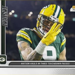 Best deal ⭐ NFL 2022 Instant Football Christian Watson /331 Trading Card #109 [Hauls in Three Touchdown Passes] 🔔